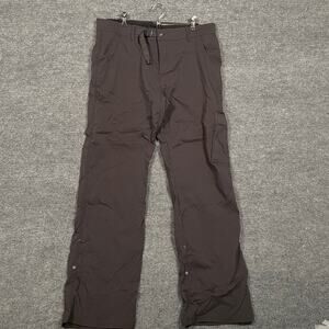 PrAna Womens Size XL Stretch Zion Slim Pant Cargo Black Buckle Closure Pockets